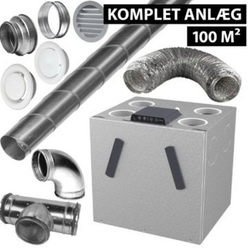Rørpakke med dantherm anlæg 100-150m2