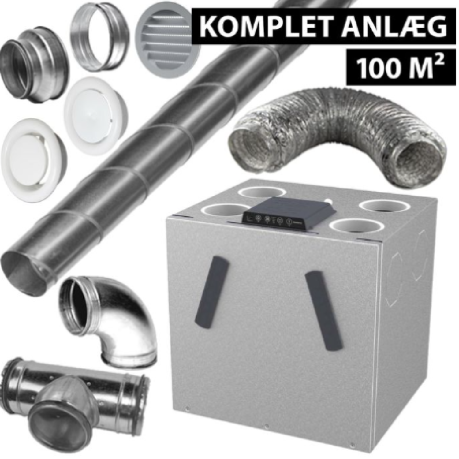 Rørpakke med dantherm anlæg 100-150m2